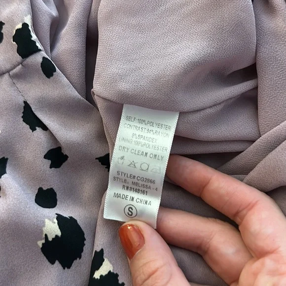 Buddy love purple leopard animal print cross front body suit long sleeve small - Picture 4 of 4